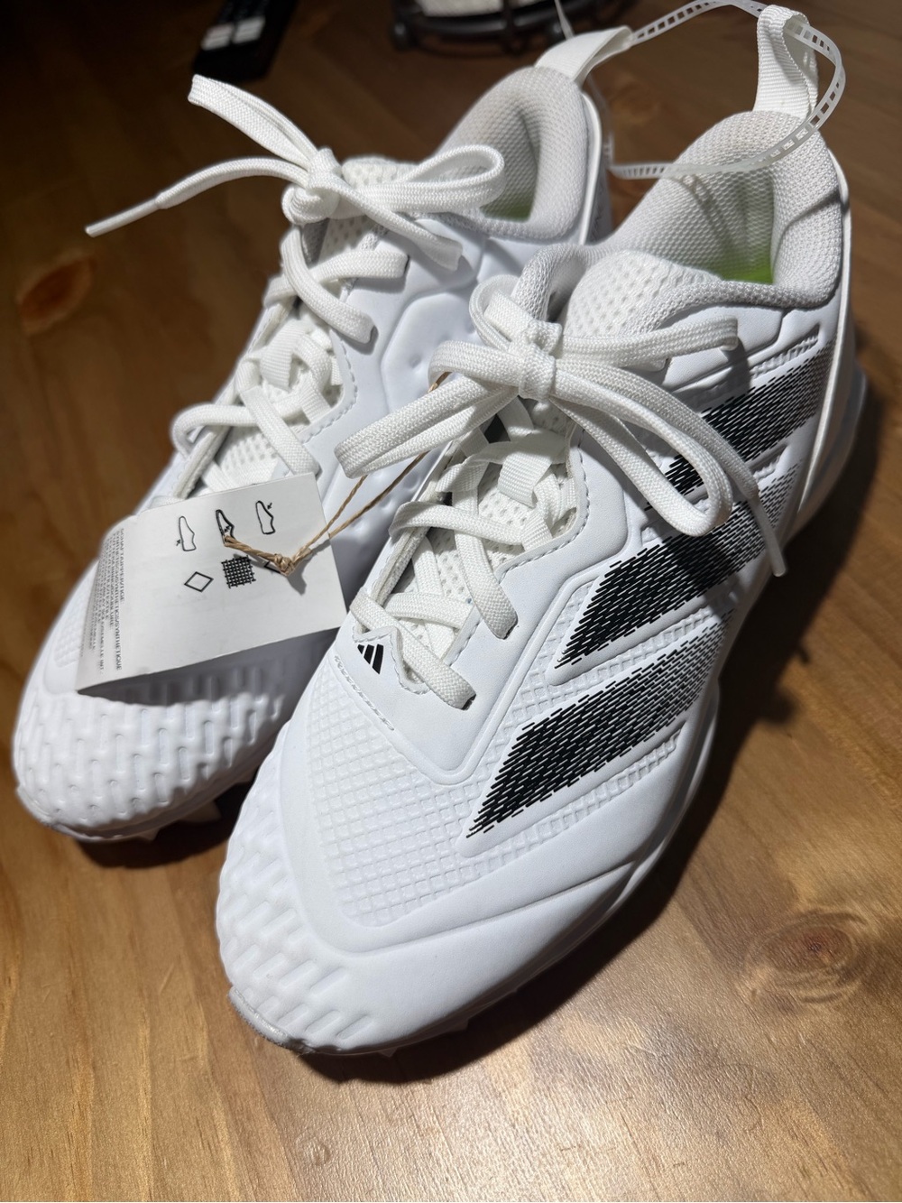 adidas White Sneakers with Black Stripes for Kids